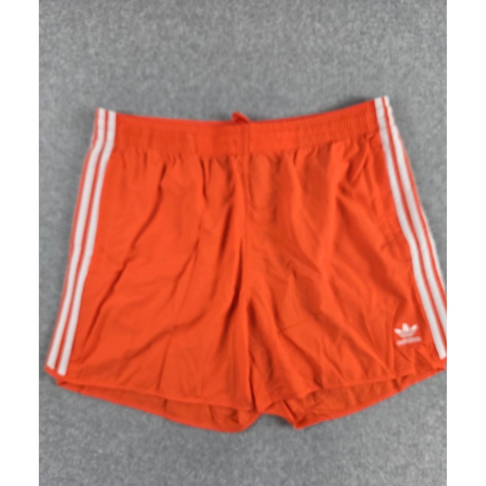 Adidas Originals Mens Size XL Sprinter Shorts Orange White 3-Stripes NWT